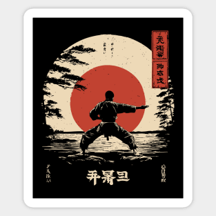 Martial Arts Master in Ukiyo-e Serenity Sticker